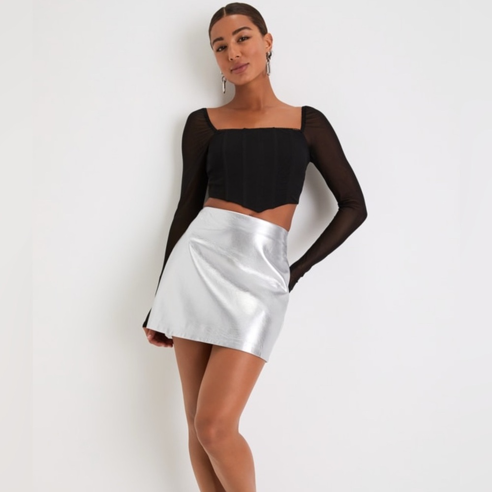 Lulus Silver Skirt